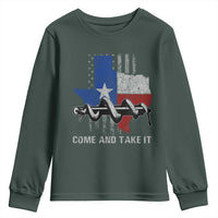 History Of Texas Youth Sweatshirt Come And Take It Gonzales Texas Map American Flag