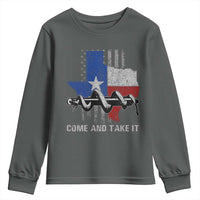 History Of Texas Youth Sweatshirt Come And Take It Gonzales Texas Map American Flag