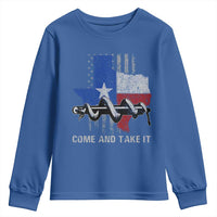 History Of Texas Youth Sweatshirt Come And Take It Gonzales Texas Map American Flag