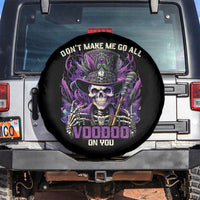 Funny Mardi Gras Voodoo Spare Tire Cover Don't Make Me Go All Voodoo On You New Orleans Witch Doctor
