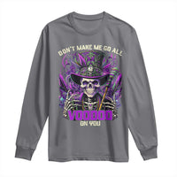 Funny Mardi Gras Voodoo Long Sleeve Shirt Don't Make Me Go All Voodoo On You New Orleans Witch Doctor