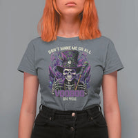 Funny Mardi Gras Voodoo T Shirt For Women Don't Make Me Go All Voodoo On You New Orleans Witch Doctor