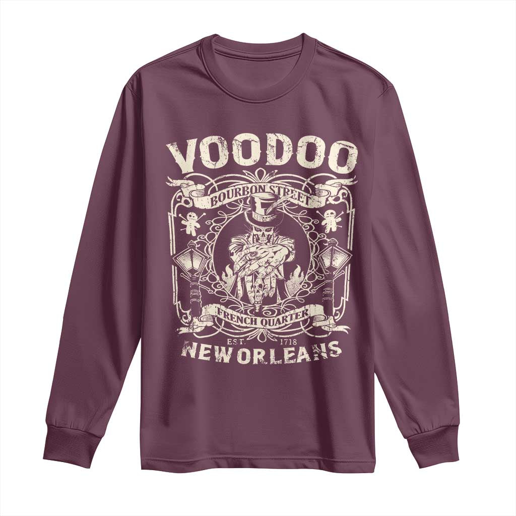 Voodoo Bourbon Street Spooky New Orleans Long Sleeve Shirt Voodoo Doctor