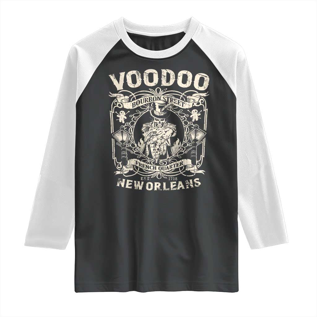 Voodoo Bourbon Street Spooky New Orleans Raglan Shirt Voodoo Doctor