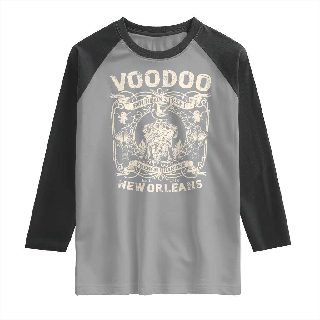 Voodoo Bourbon Street Spooky New Orleans Raglan Shirt Voodoo Doctor