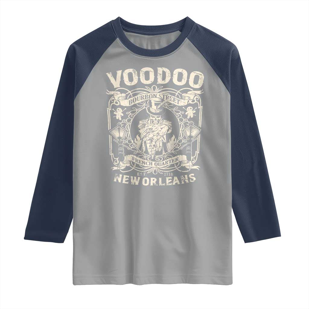Voodoo Bourbon Street Spooky New Orleans Raglan Shirt Voodoo Doctor