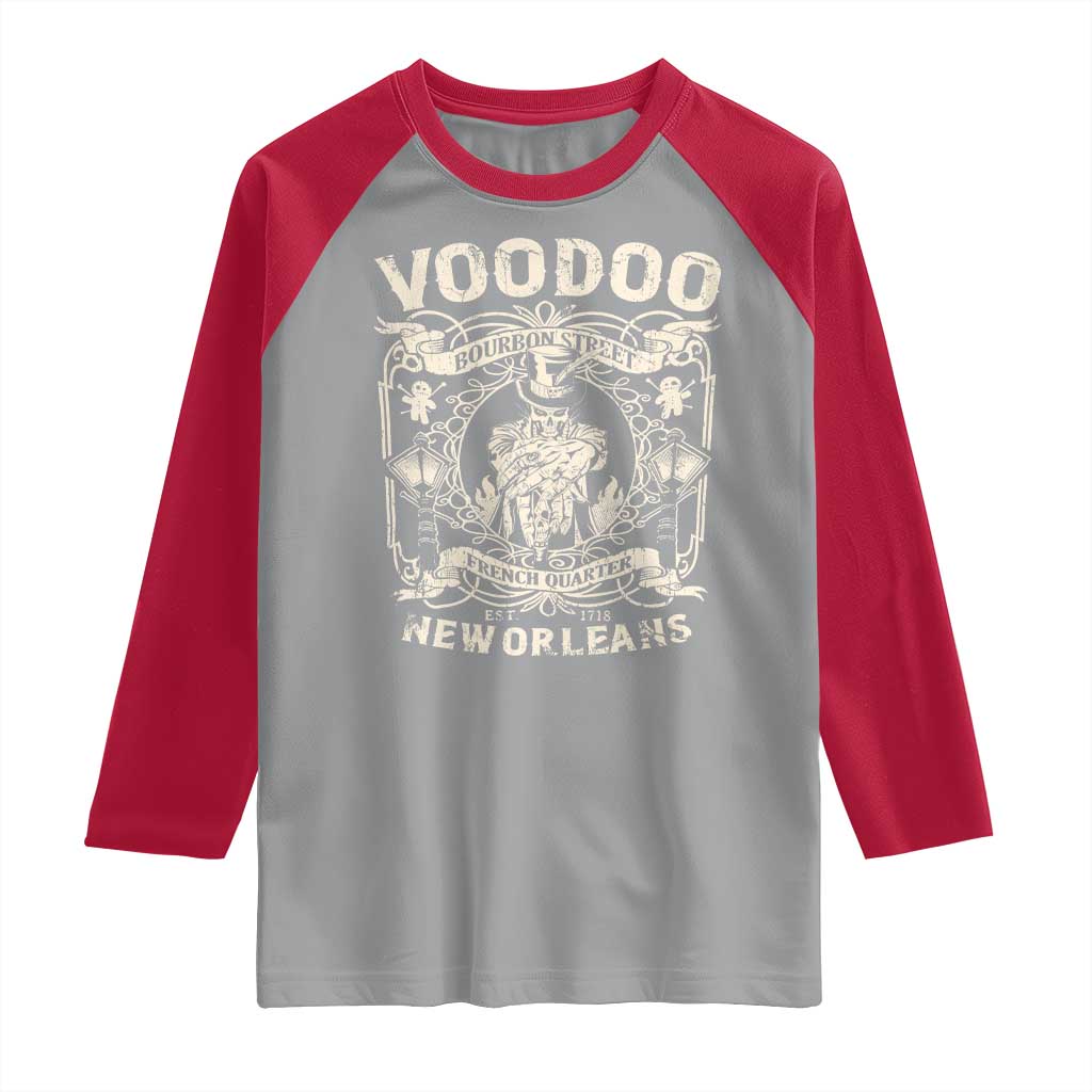 Voodoo Bourbon Street Spooky New Orleans Raglan Shirt Voodoo Doctor