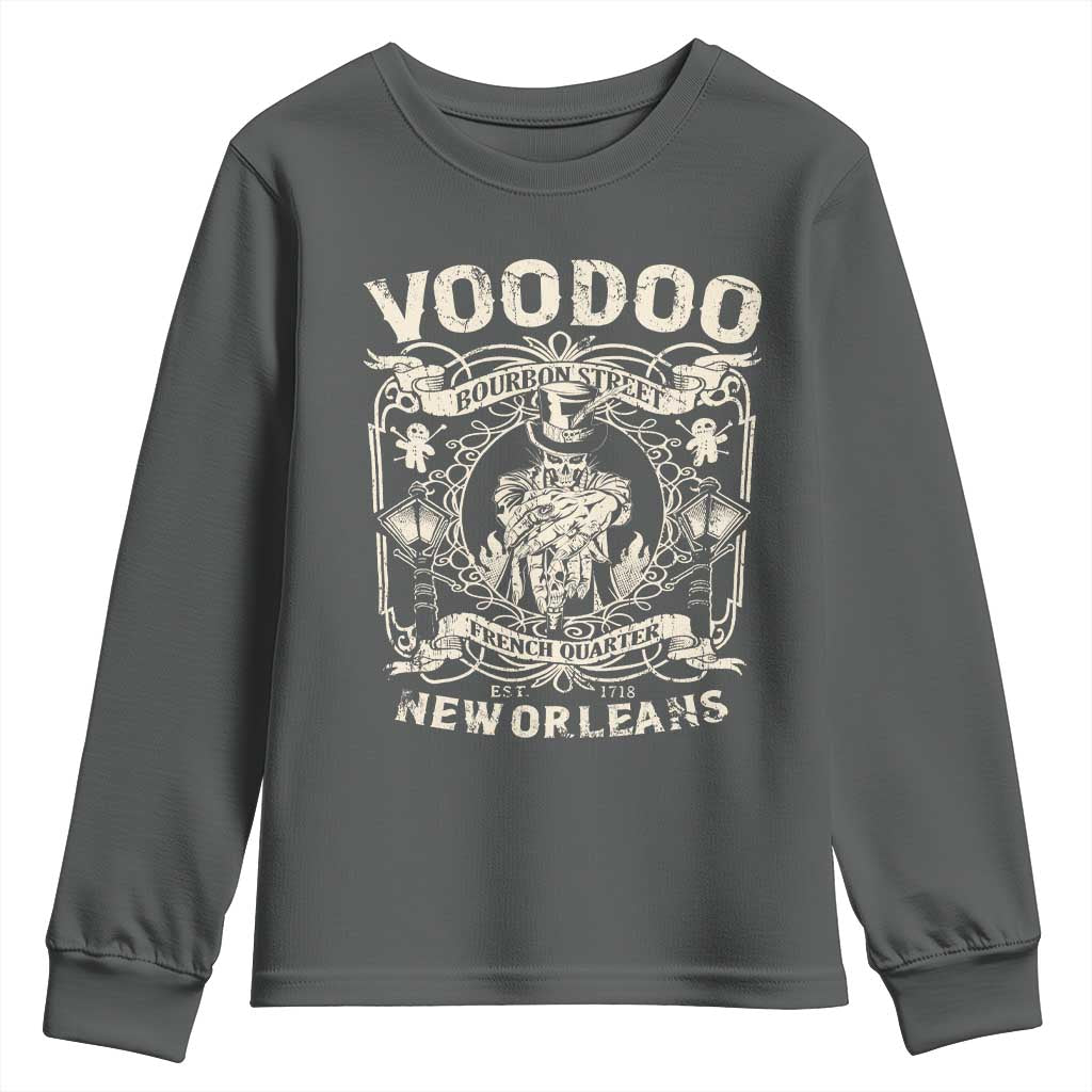 Voodoo Bourbon Street Spooky New Orleans Youth Sweatshirt Voodoo Doctor