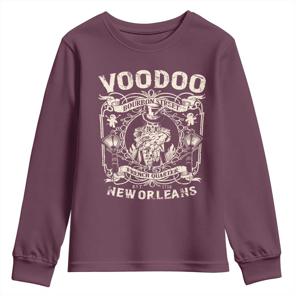 Voodoo Bourbon Street Spooky New Orleans Youth Sweatshirt Voodoo Doctor