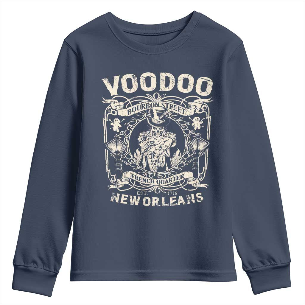 Voodoo Bourbon Street Spooky New Orleans Youth Sweatshirt Voodoo Doctor