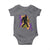 Funny Bigfoot Mardi Gras Louisiana Map Jazz Music Baby Onesie