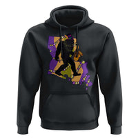 Funny Bigfoot Mardi Gras Louisiana Map Jazz Music Hoodie