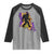 Funny Bigfoot Mardi Gras Louisiana Map Jazz Music Raglan Shirt