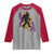 Funny Bigfoot Mardi Gras Louisiana Map Jazz Music Raglan Shirt