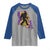 Funny Bigfoot Mardi Gras Louisiana Map Jazz Music Raglan Shirt