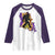 Funny Bigfoot Mardi Gras Louisiana Map Jazz Music Raglan Shirt