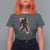 Funny Bigfoot Mardi Gras Louisiana Map Jazz Music T Shirt For Women