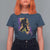Funny Bigfoot Mardi Gras Louisiana Map Jazz Music T Shirt For Women