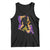 Funny Bigfoot Mardi Gras Louisiana Map Jazz Music Tank Top