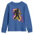 Funny Bigfoot Mardi Gras Louisiana Map Jazz Music Youth Sweatshirt