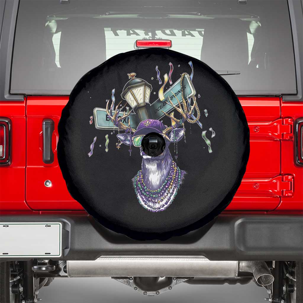 Funny Mardi Gras Mississippi Deer Spare Tire Cover Biloxi Ocean Springs Carnival
