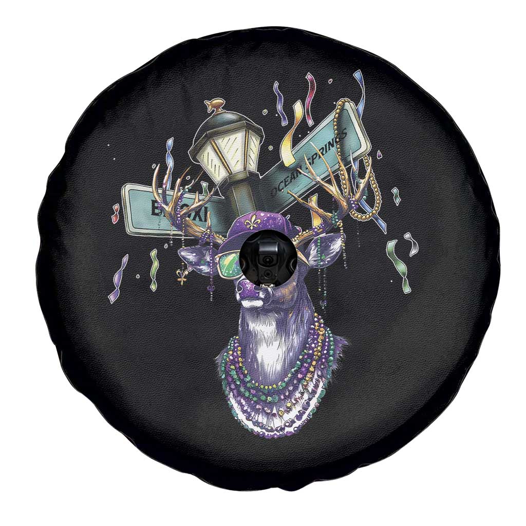 Funny Mardi Gras Mississippi Deer Spare Tire Cover Biloxi Ocean Springs Carnival