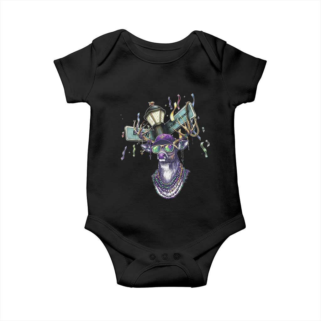 Funny Mardi Gras Mississippi Deer Baby Onesie Biloxi Ocean Springs Carnival