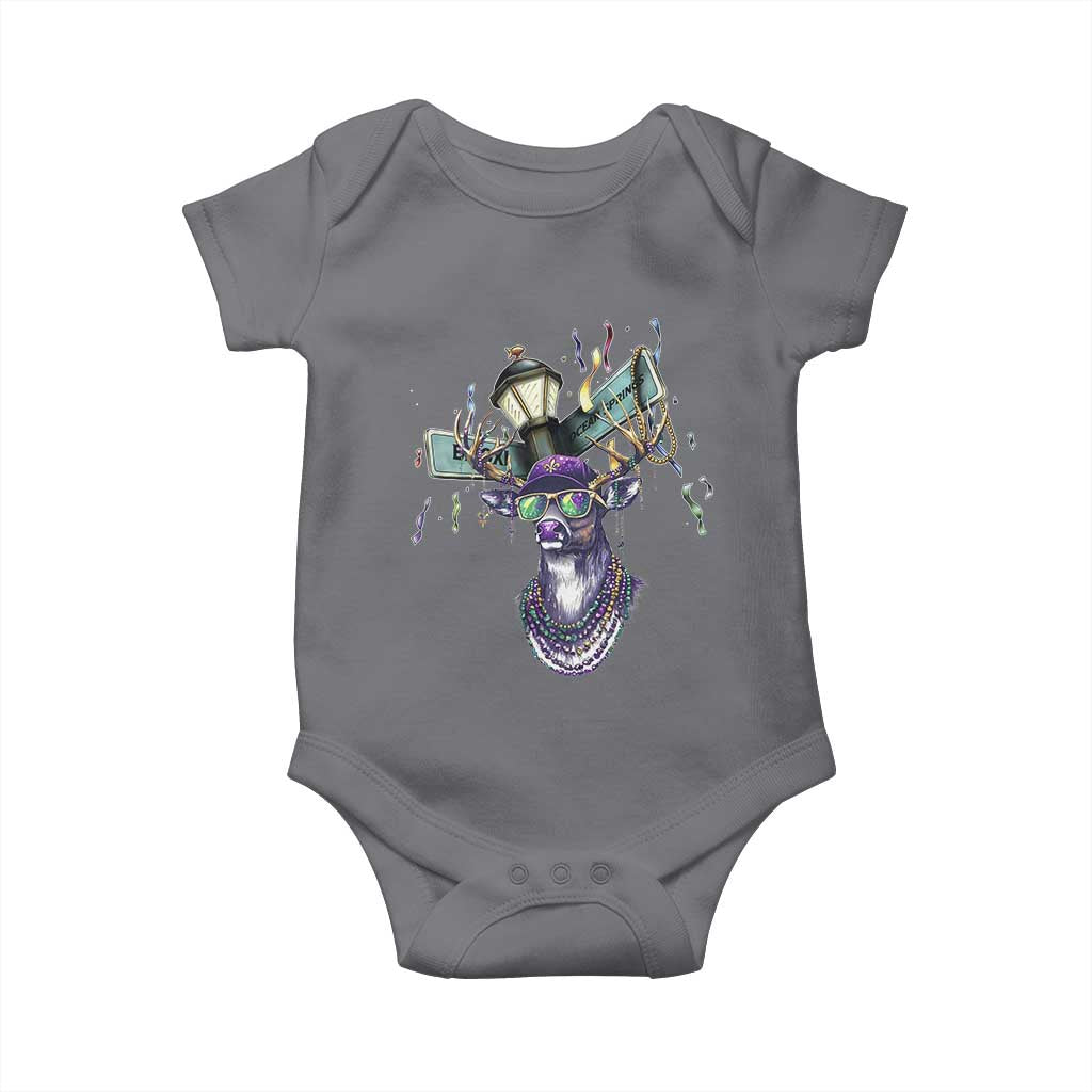 Funny Mardi Gras Mississippi Deer Baby Onesie Biloxi Ocean Springs Carnival