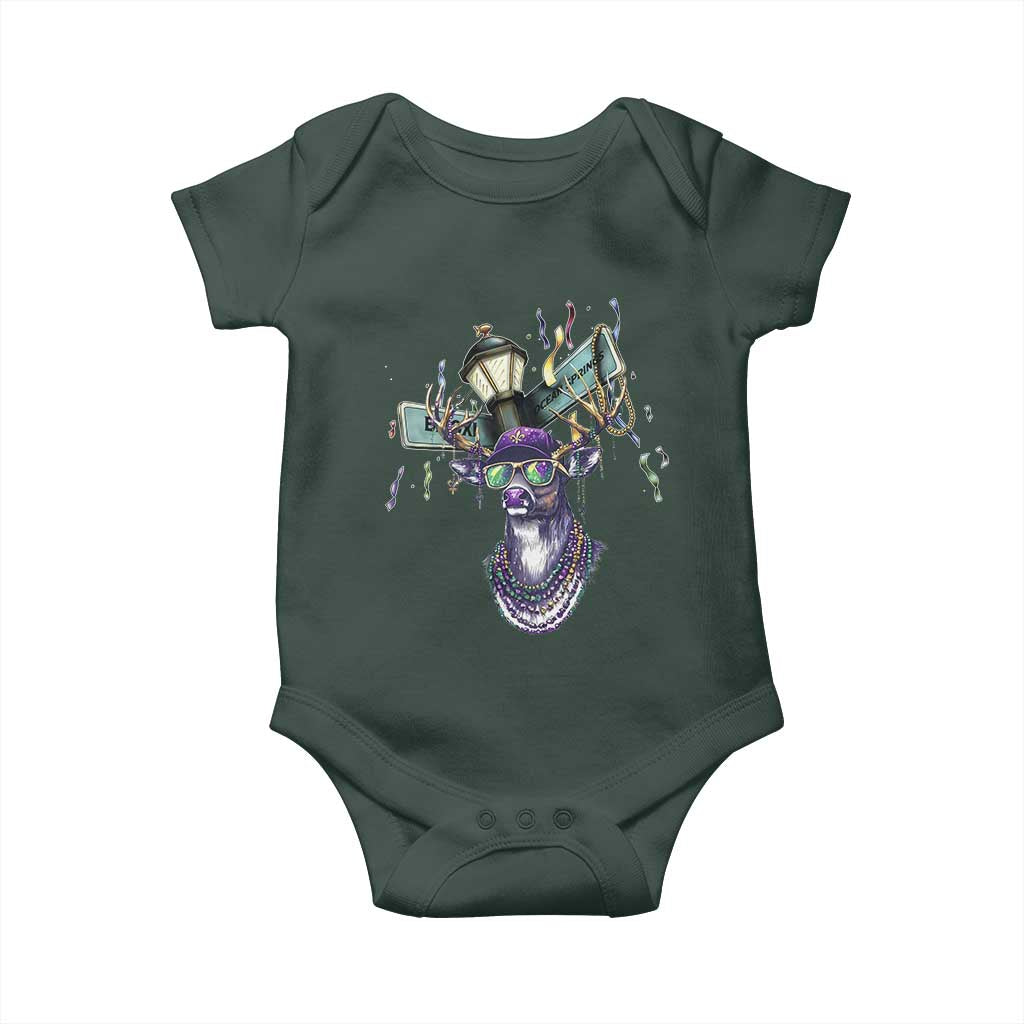 Funny Mardi Gras Mississippi Deer Baby Onesie Biloxi Ocean Springs Carnival