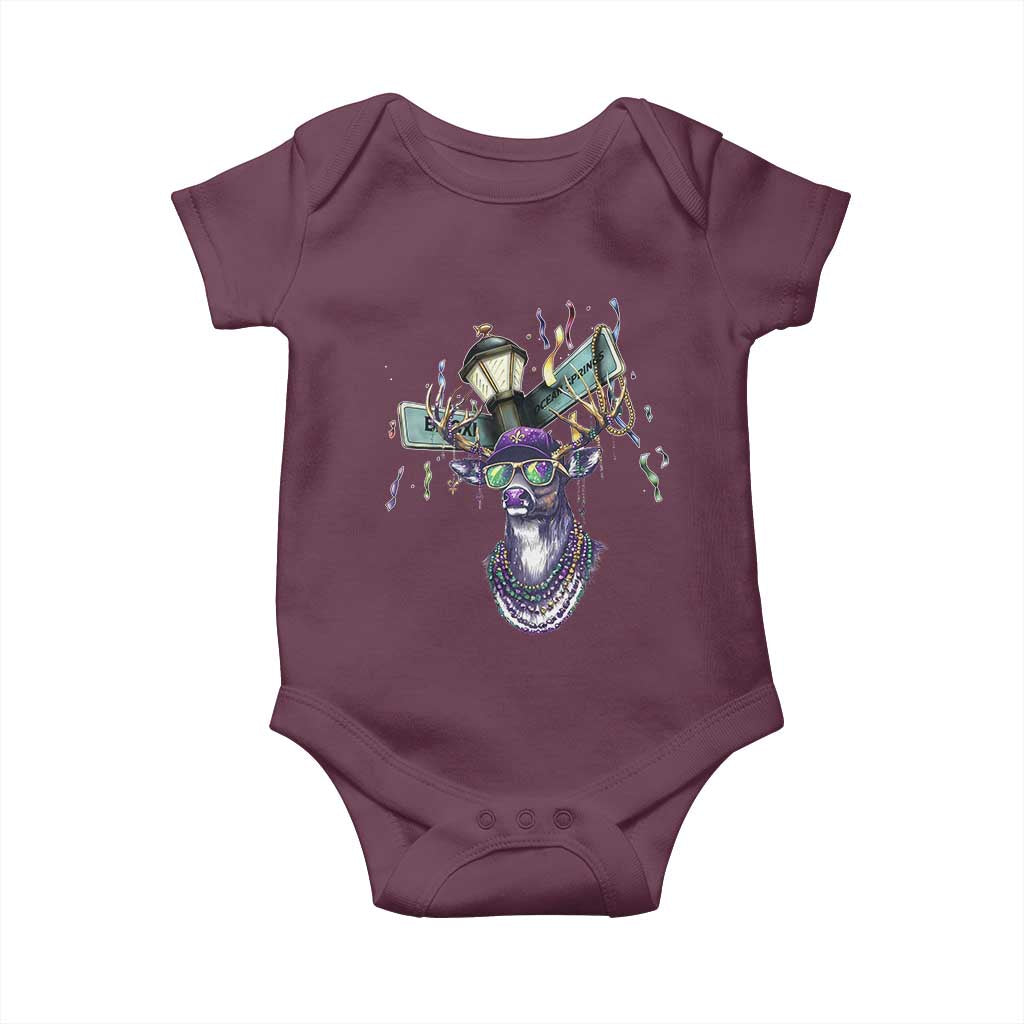 Funny Mardi Gras Mississippi Deer Baby Onesie Biloxi Ocean Springs Carnival
