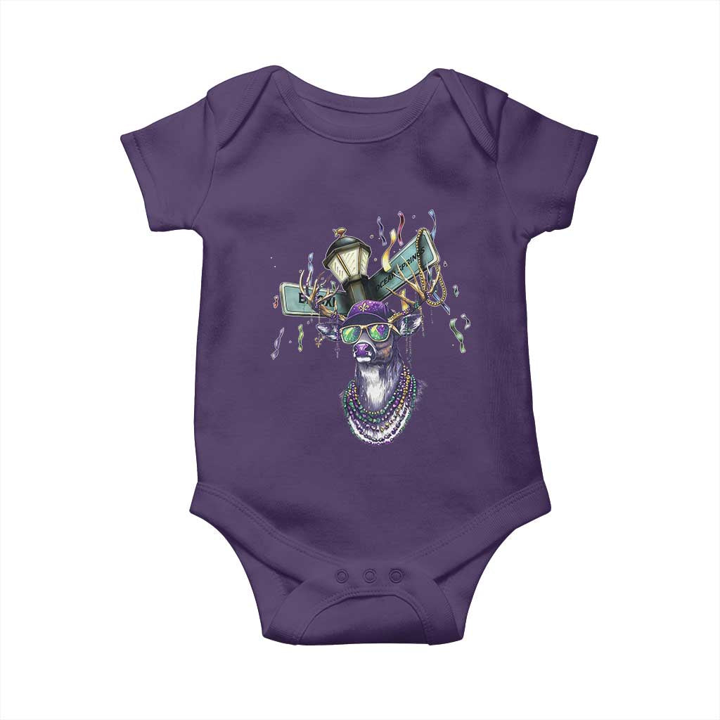Funny Mardi Gras Mississippi Deer Baby Onesie Biloxi Ocean Springs Carnival