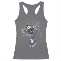 Funny Mardi Gras Mississippi Deer Racerback Tank Top Biloxi Ocean Springs Carnival
