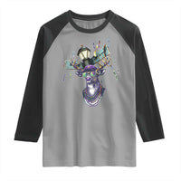 Funny Mardi Gras Mississippi Deer Raglan Shirt Biloxi Ocean Springs Carnival