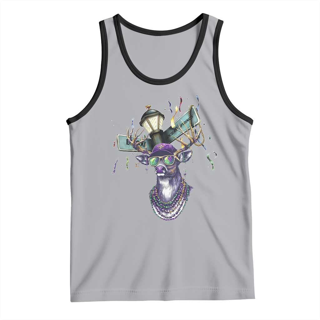 Funny Mardi Gras Mississippi Deer Tank Top Biloxi Ocean Springs Carnival