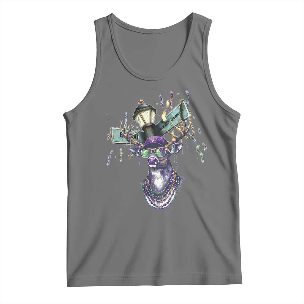 Funny Mardi Gras Mississippi Deer Tank Top Biloxi Ocean Springs Carnival