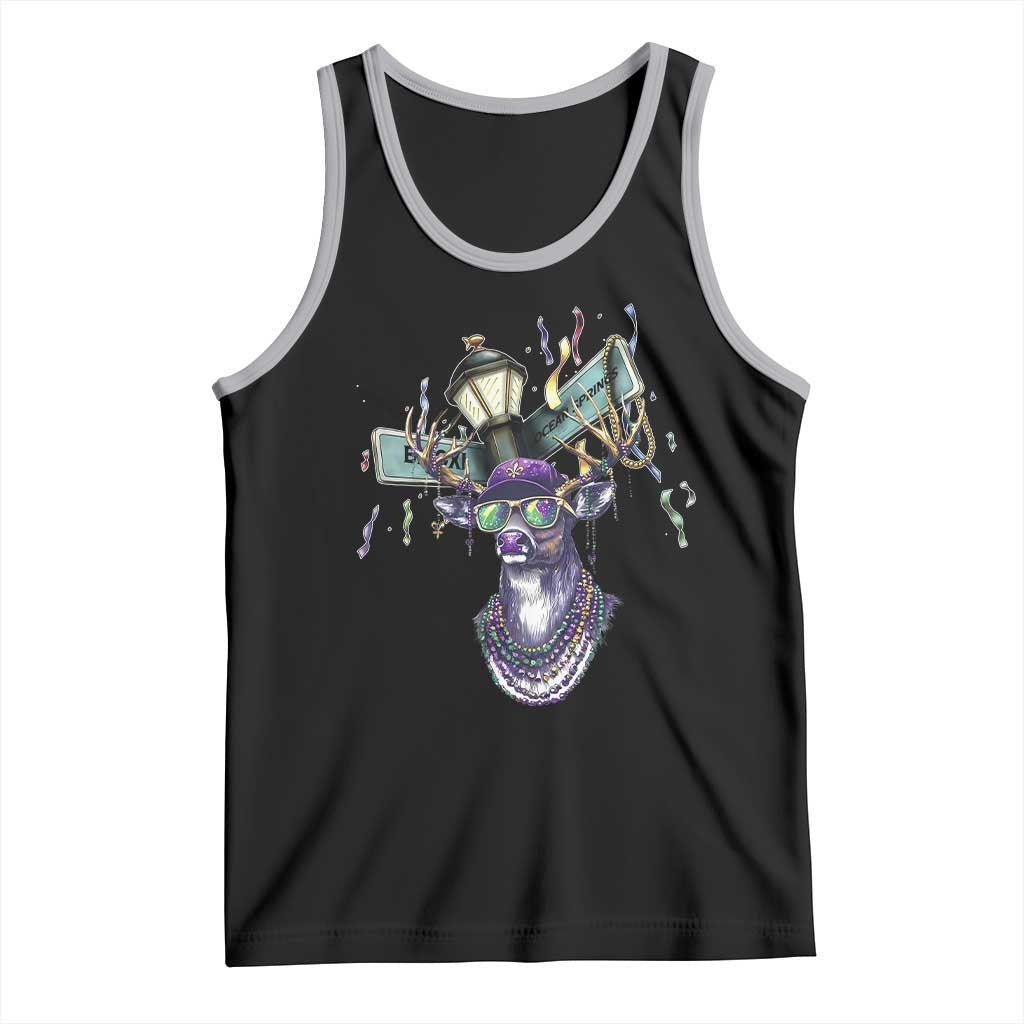 Funny Mardi Gras Mississippi Deer Tank Top Biloxi Ocean Springs Carnival