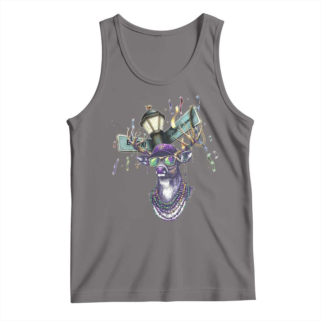 Funny Mardi Gras Mississippi Deer Tank Top Biloxi Ocean Springs Carnival
