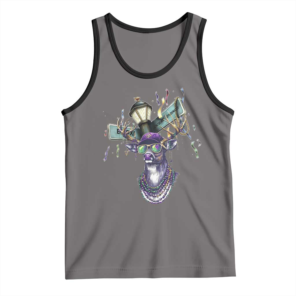 Funny Mardi Gras Mississippi Deer Tank Top Biloxi Ocean Springs Carnival