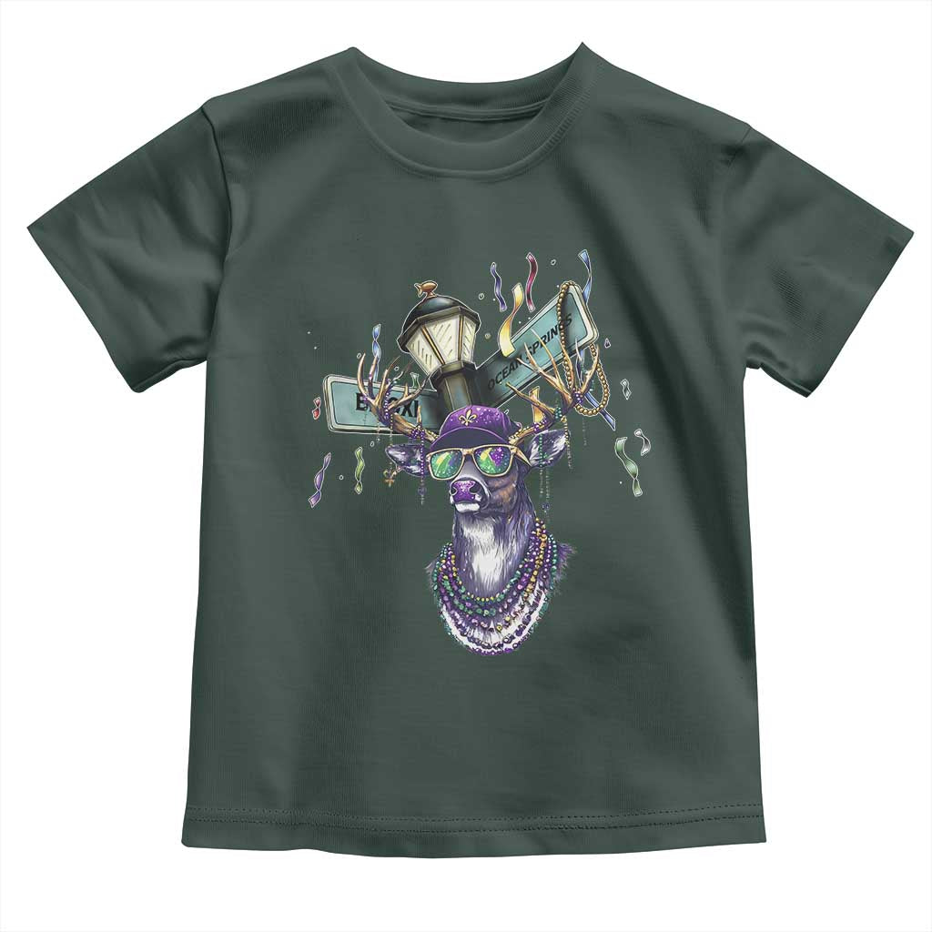 Funny Mardi Gras Mississippi Deer Toddler T Shirt Biloxi Ocean Springs Carnival
