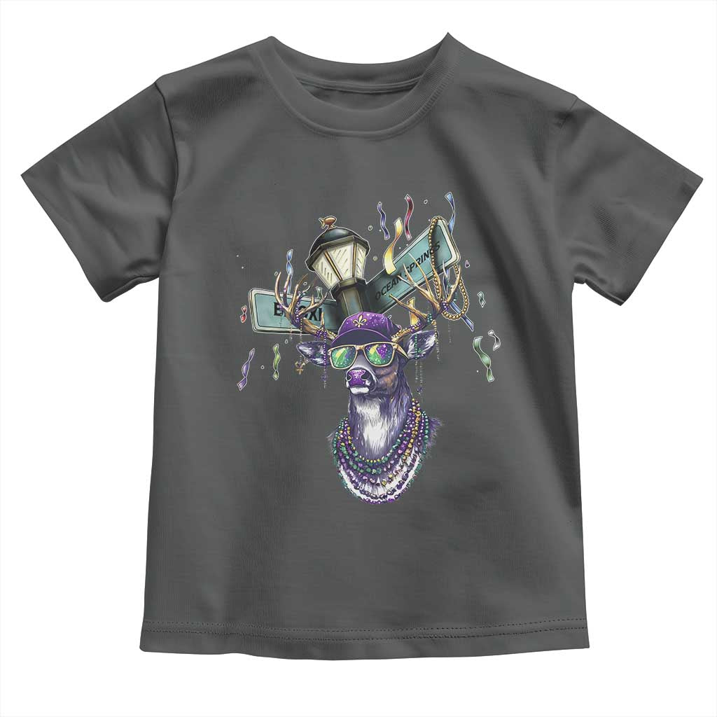 Funny Mardi Gras Mississippi Deer Toddler T Shirt Biloxi Ocean Springs Carnival