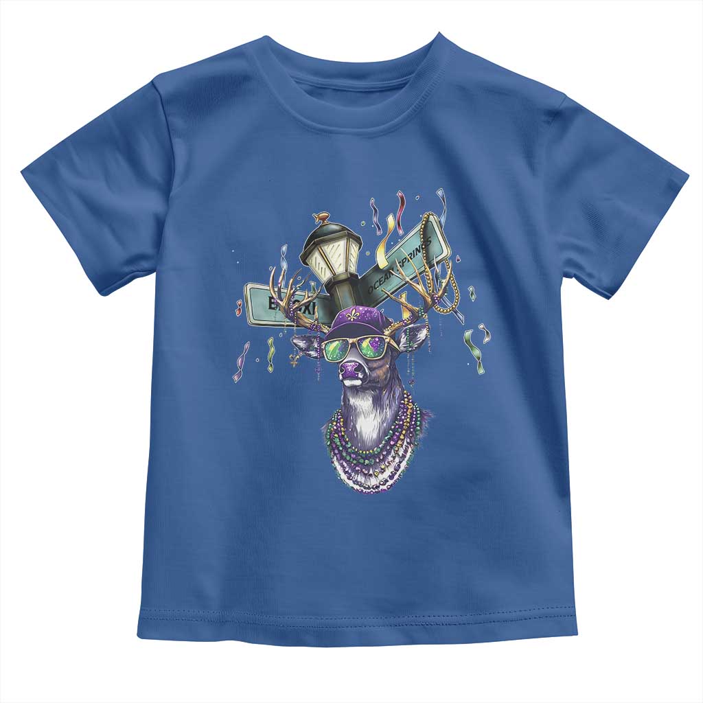 Funny Mardi Gras Mississippi Deer Toddler T Shirt Biloxi Ocean Springs Carnival