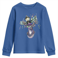 Funny Mardi Gras Mississippi Deer Youth Sweatshirt Biloxi Ocean Springs Carnival