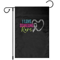 Rare Disease Awareness Garden Flag I Love Someone Rare Zebra Ribbon