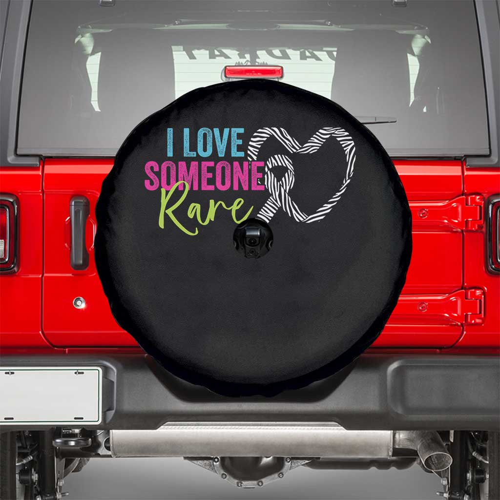 Rare Disease Awareness Spare Tire Cover I Love Someone Rare Zebra Ribbon