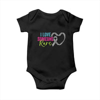 Rare Disease Awareness Baby Onesie I Love Someone Rare Zebra Ribbon