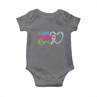 Rare Disease Awareness Baby Onesie I Love Someone Rare Zebra Ribbon