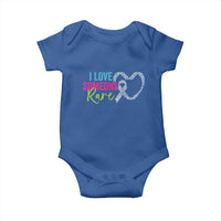 Rare Disease Awareness Baby Onesie I Love Someone Rare Zebra Ribbon