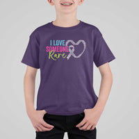 Rare Disease Awareness T Shirt For Kid I Love Someone Rare Zebra Ribbon