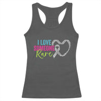 Rare Disease Awareness Racerback Tank Top I Love Someone Rare Zebra Ribbon