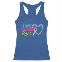 Rare Disease Awareness Racerback Tank Top I Love Someone Rare Zebra Ribbon